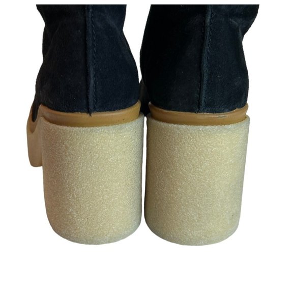 Free People Gigi Black Suede Ankle Bootie Platform Size US 11 NWOB - Picture 5 of 7